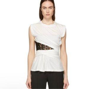 Alexander Wang Lace Corset /Tshirt Top NWOT